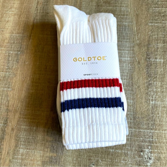 Goldtoe Other - NIP 2-Pack Goldtoe Men’s Cotton Sport Striped Crew Socks